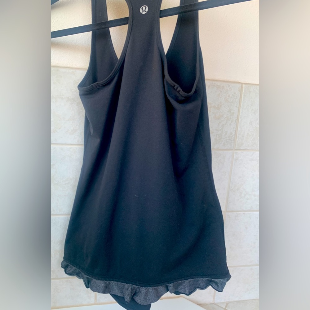 Lululemon Athletic Racerback Tank with ruffle detail